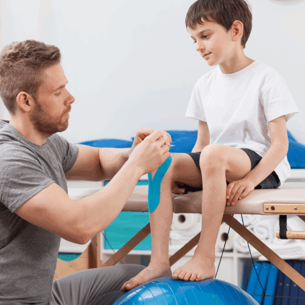 Pediatric Physiotherapist treating patient at Panorama Clinic.